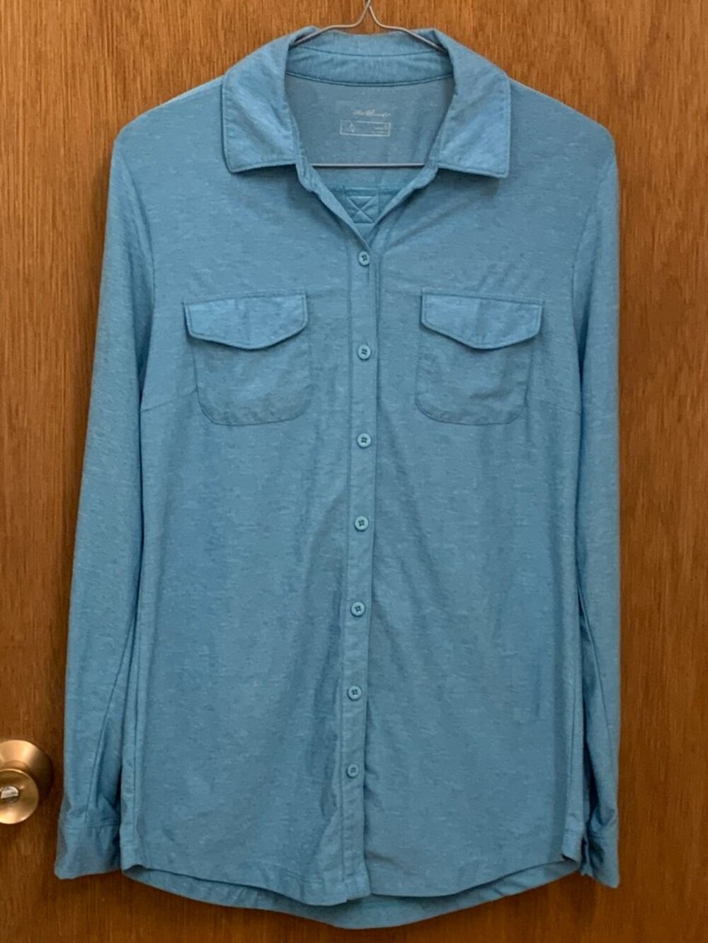 Eddie Bauer blue button down top - Size Small